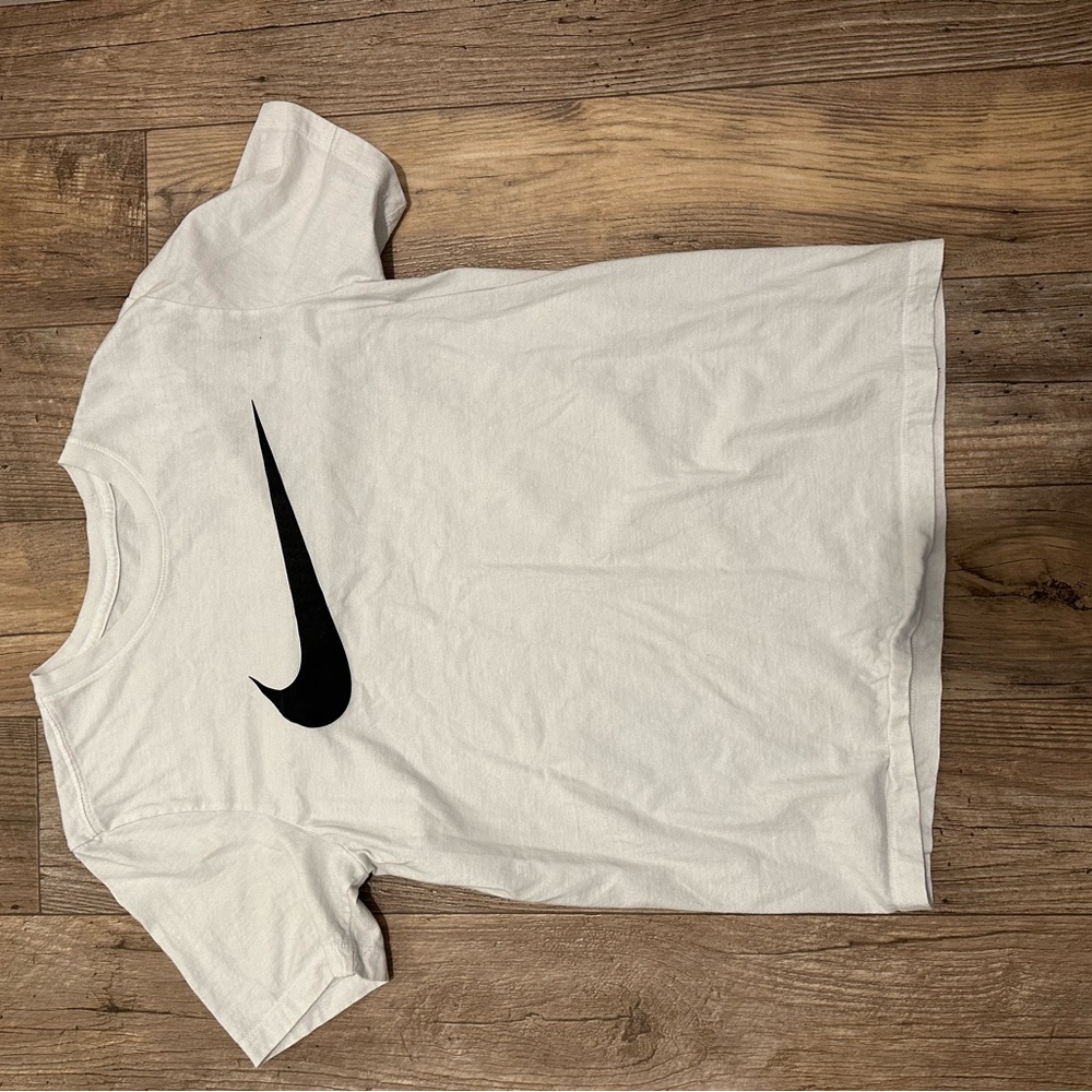 Nike White Tee with Black Logo